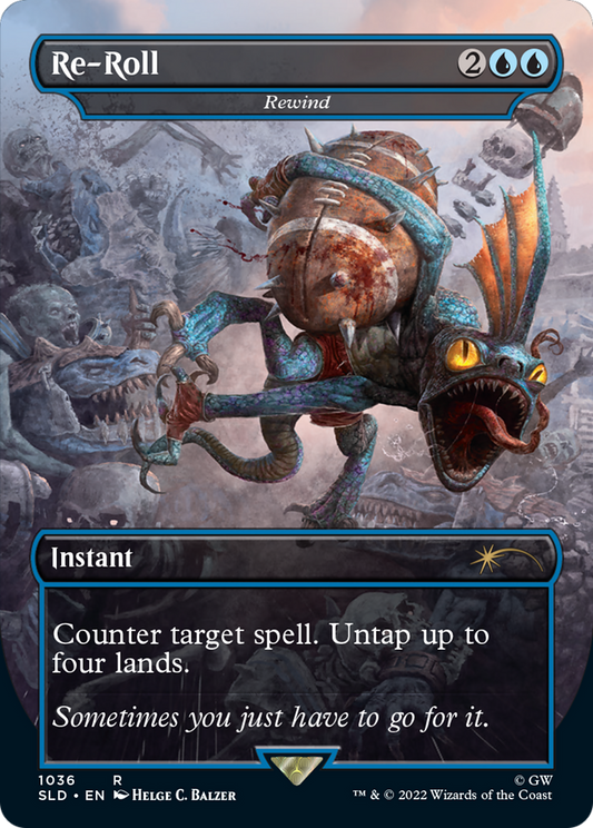 Re-Roll - Rewind (Borderless) [Secret Lair Drop Series] Foil