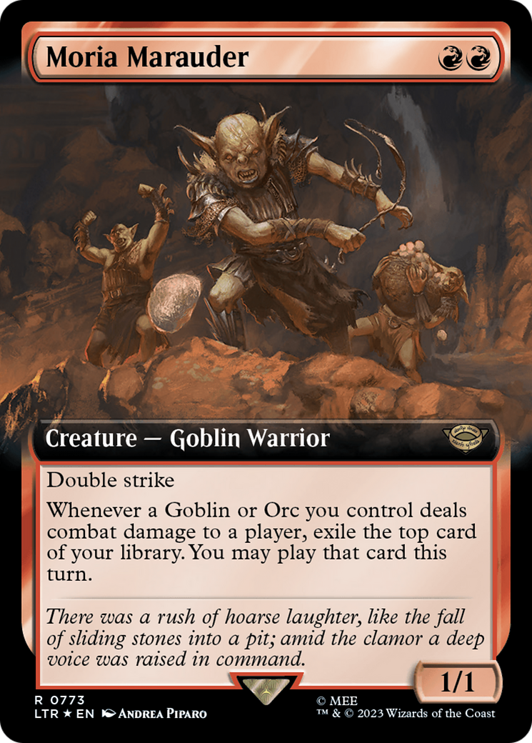 Moria Marauder (Extended Art) (Surge Foil) [The Lord of the Rings: Tales of Middle-Earth] | Silver Goblin