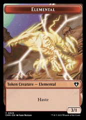 Clue // Elemental (0025) Double-Sided Token [Commander Masters Tokens] | Silver Goblin