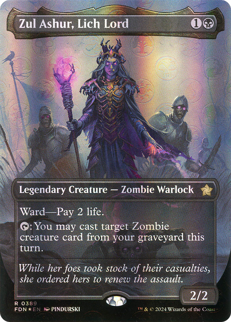 Zul Ashur, Lich Lord(Borderless) Foil (389)