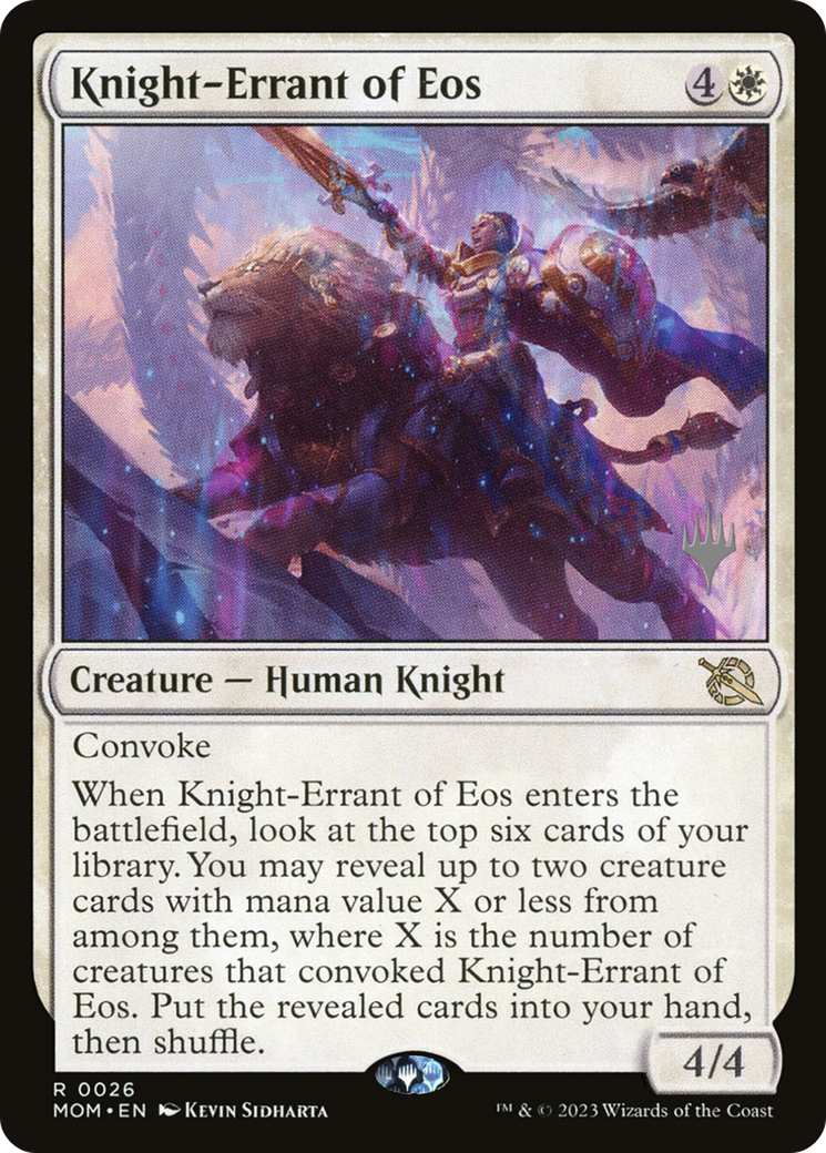 Knight-Errant of Eos (Promo Pack) [March of the Machine Promos] Foil
