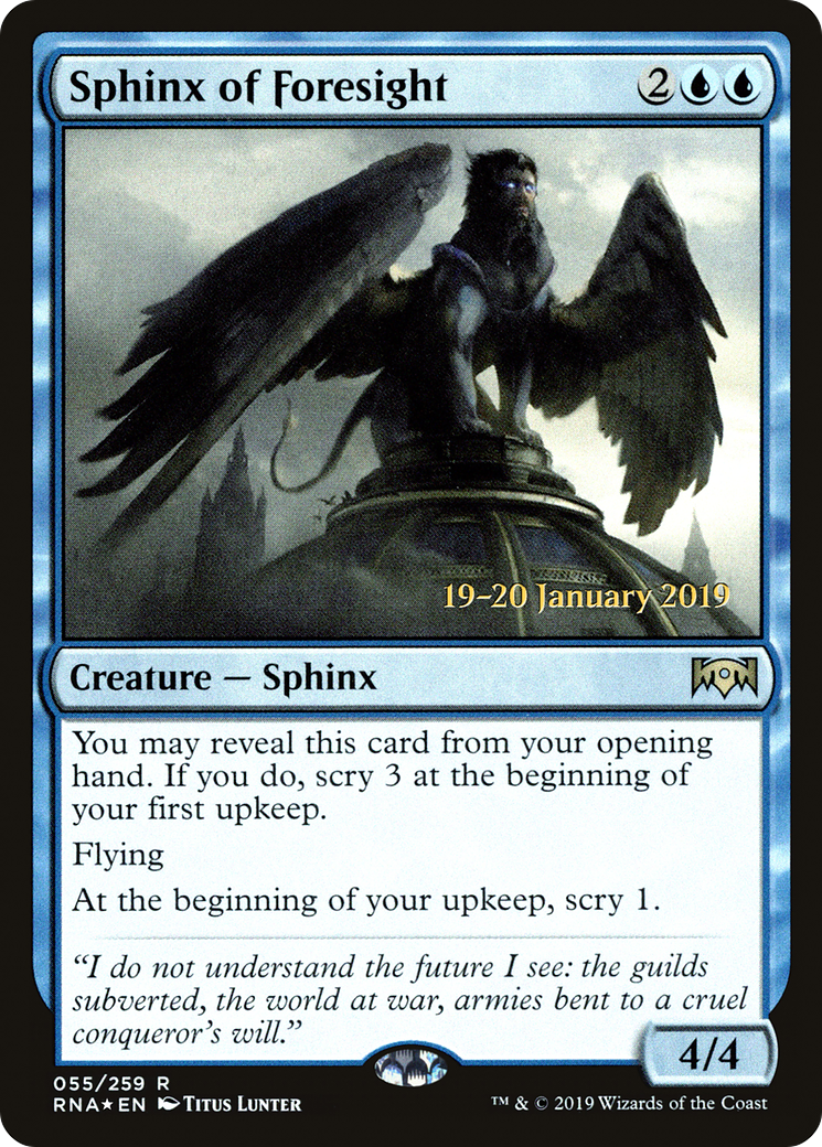 Sphinx of Foresight (055) Foil - Ravnica Allegiance Promos