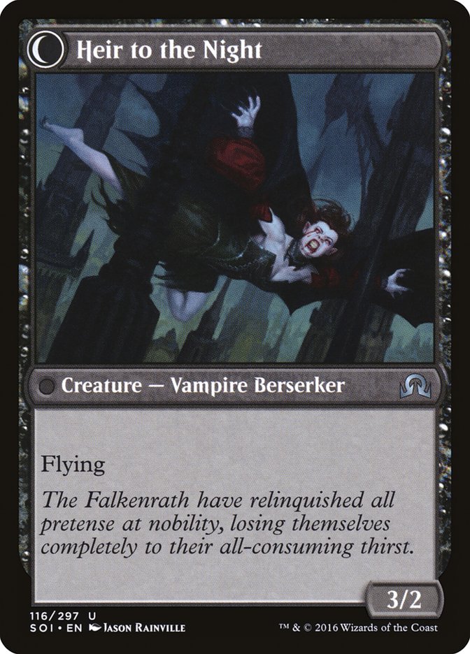 Heir of Falkenrath // Heir to the Night [Shadows over Innistrad] Foil