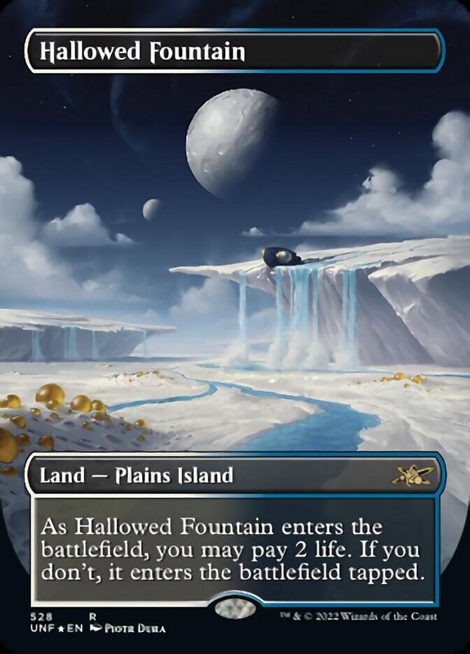 Hallowed Fountain (Borderless) (Galaxy Foil) [Unfinity] | Silver Goblin
