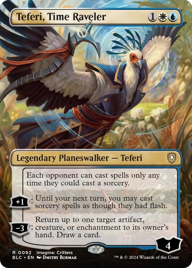 Teferi, Time Raveler (Borderless) [Bloomburrow Commander] | Silver Goblin