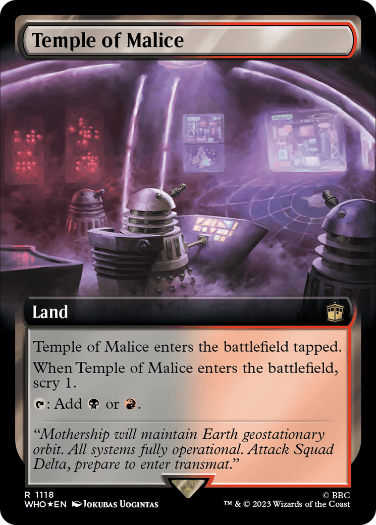 Temple of Malice (Extended Art) (Surge Foil) [Doctor Who] | Silver Goblin