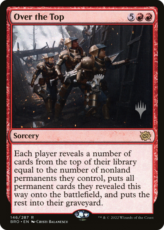 Over the Top (Promo Pack) [The Brothers' War Promos] Foil