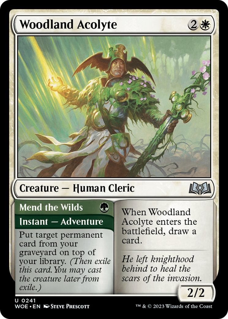 Woodland Acolyte // Mend the Wilds [Wilds of Eldraine] Foil