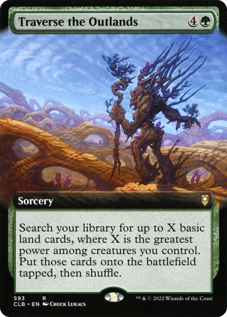 Traverse the Outlands (Extended Art) (593) Foil - Commander Legends: Battle for Baldur's Gate