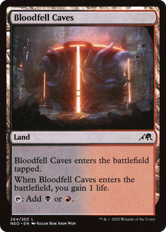 Bloodfell Caves [Kamigawa: Neon Dynasty] Foil