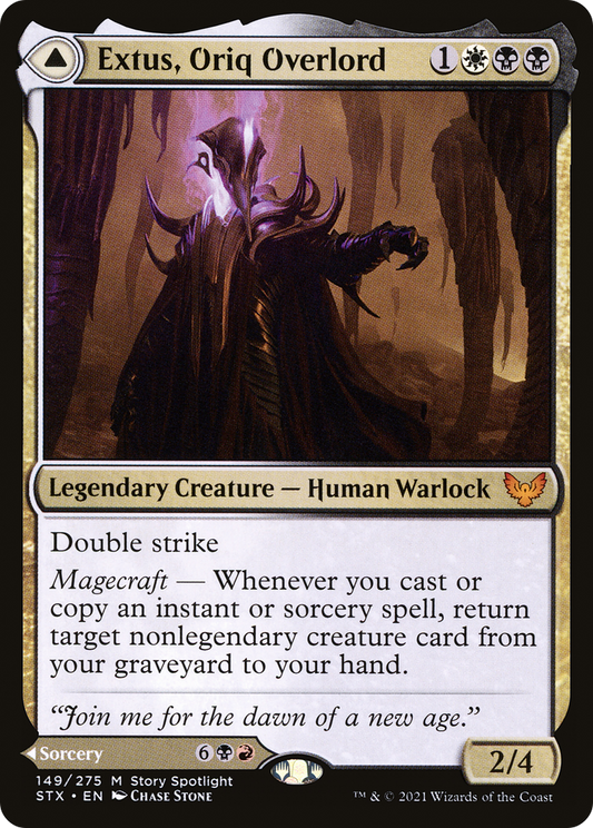 Extus, Oriq Overlord // Awaken the Blood Avatar [Strixhaven: School of Mages] Foil