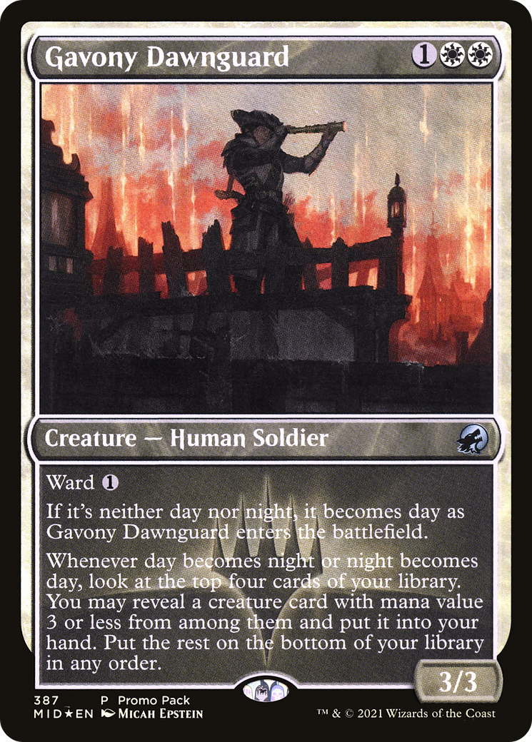 Gavony Dawnguard (Promo Pack) [Innistrad: Midnight Hunt Promos]