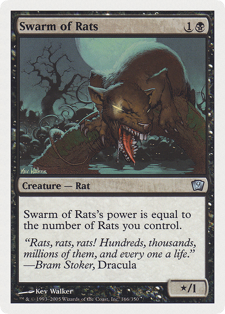 Swarm of Rats (166) Foil - Ninth Edition