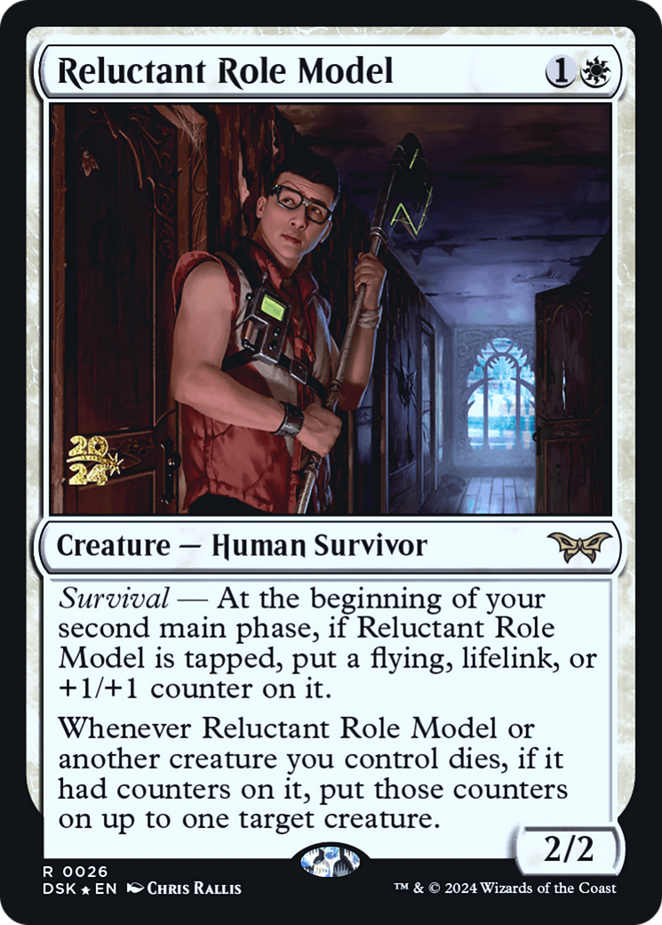 Reluctant Role Model (0026) [Duskmourn: House of Horror Prerelease Promos] | Silver Goblin