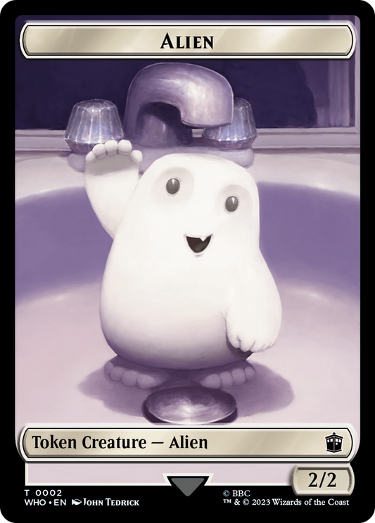 Alien // Dinosaur Double-Sided Token [Doctor Who Tokens] Foil