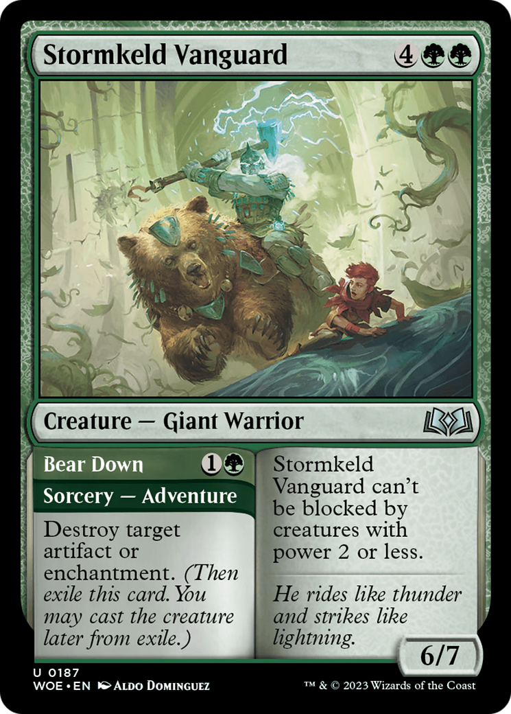 Stormkeld Vanguard // Bear Down [Wilds of Eldraine] Foil