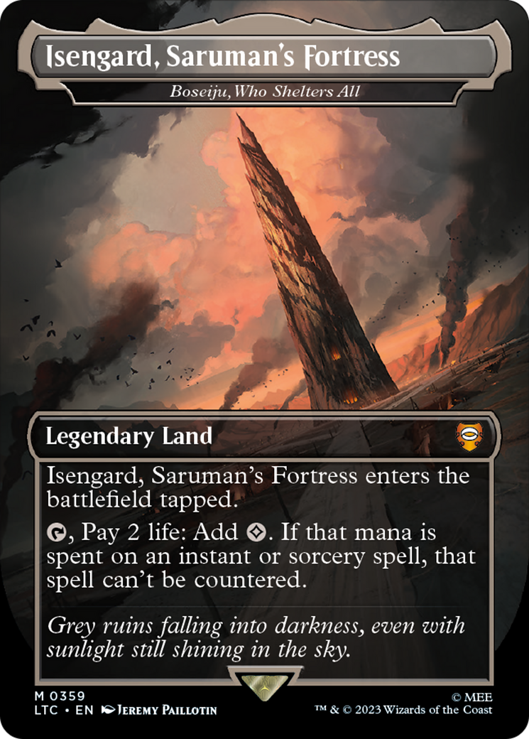 Isengard, Saruman's Fortress - Boseiju, Who Shelters All [The Lord of the Rings: Tales of Middle-Earth Commander] Foil