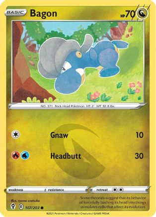 Bagon (107) Reverse Holofoil - Evolving Skies