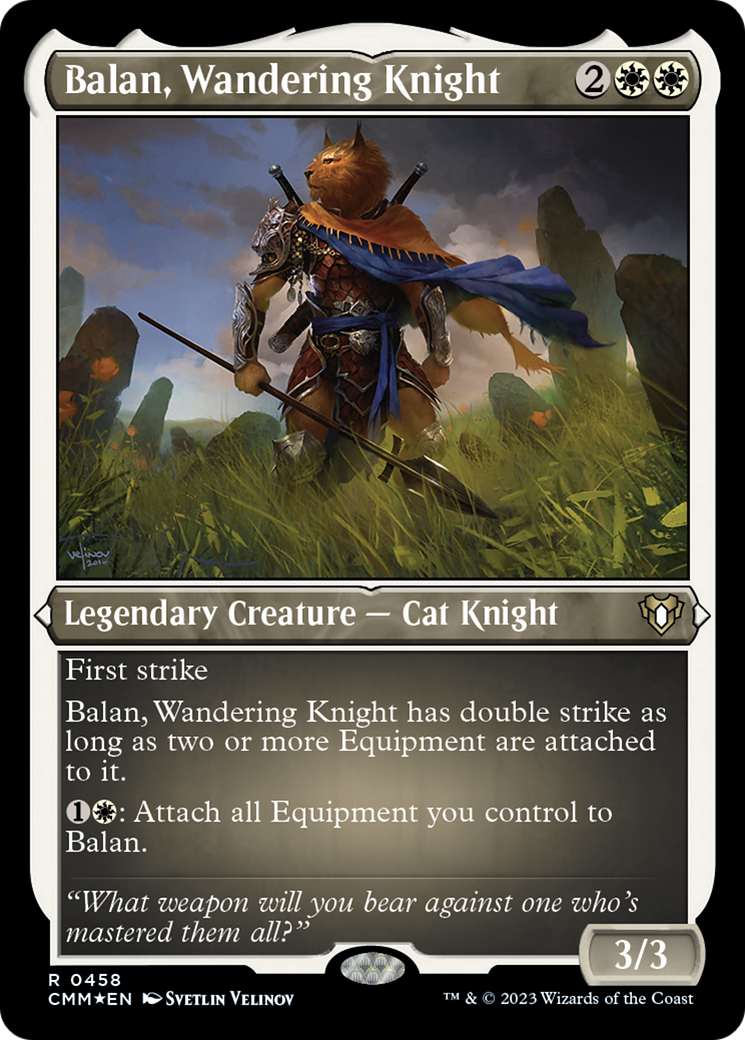 Balan, Wandering Knight (458) Etched Foil - Commander Masters
