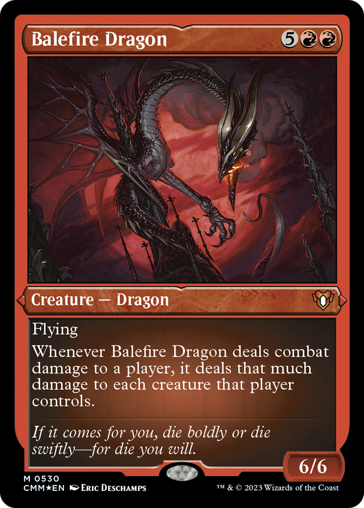 Balefire Dragon (530) Etched Foil - Commander Masters