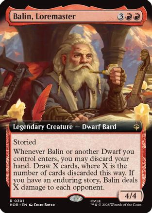Balin, Loremaster (Extended Art) (301) Foil - The Hobbit