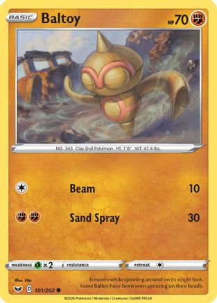 Baltoy (101) Reverse Holofoil - Sword & Shield