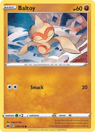 Baltoy (70) Reverse Holofoil - Crown Zenith
