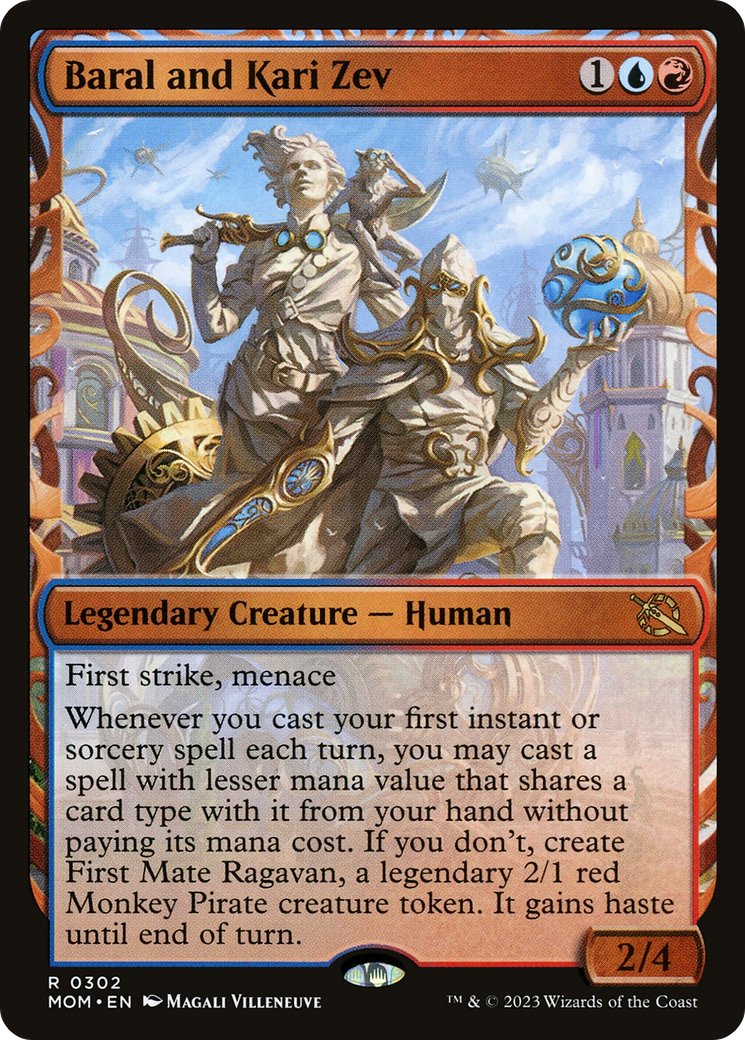 Baral and Kari Zev (Showcase) (302) - March of the Machine Foil