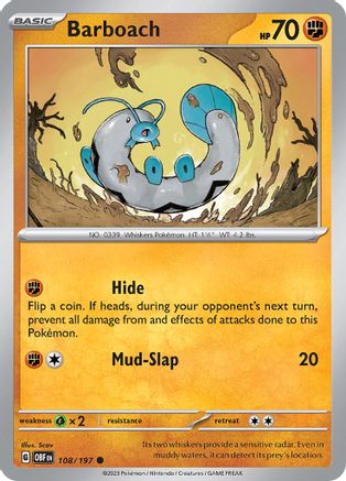 Barboach (108) Reverse Holofoil - Obsidian Flames