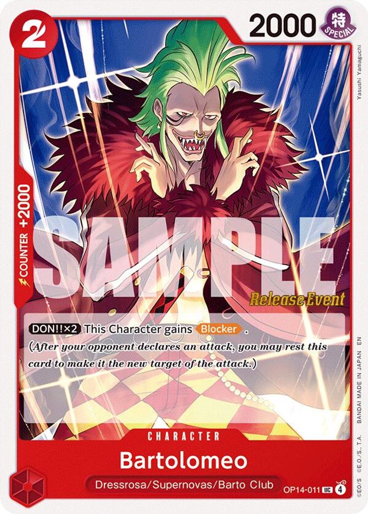 Bartolomeo (OP14-011) Release Event Cards