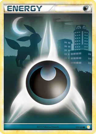 Basic Darkness Energy (121) Reverse Holofoil - HeartGold & SoulSilver
