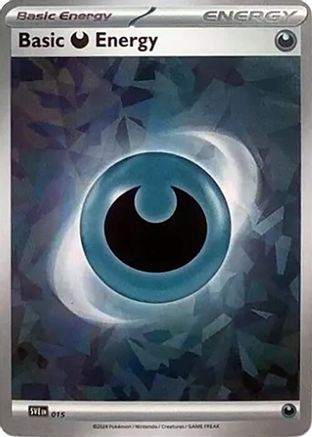 Basic Darkness Energy (Cracked Ice Holo) (15) Holofoil - Scarlet & Violet