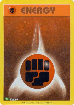 Basic Fighting Energy (34) Holofoil - Trading Card Game Classic