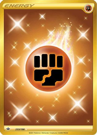 Basic Fighting Energy (Gold) (233) Holofoil - Chilling Reign