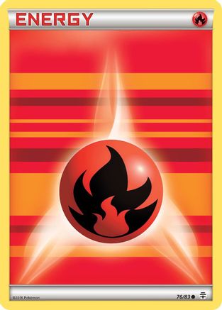 Basic Fire Energy (76) Reverse Holofoil - Generations