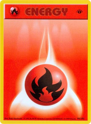 Basic Fire Energy (98) (Unlimited) - Base Set (Shadowless)