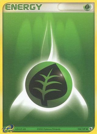 Basic Grass Energy (104) Reverse Holofoil - Ruby and Sapphire