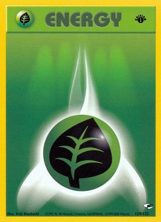 Basic Grass Energy (129) (1st Edition) - Gym Heroes