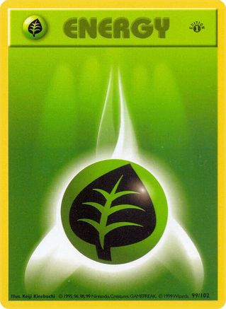 Basic Grass Energy (99) (1st Edition) - Base Set (Shadowless)