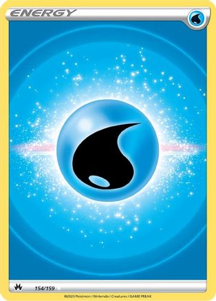 Basic Water Energy (Textured) (154) Holofoil - Crown Zenith