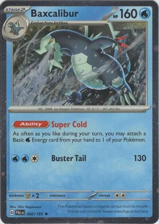 Baxcalibur (Cosmos Holo) (Blister Exclusive) (60) Holofoil - Paldea Evolved