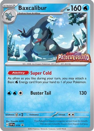 Baxcalibur (Prerelease) (19) Holofoil - Black Star Promos