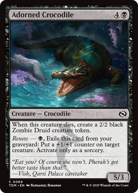 Adorned Crocodile (069) Foil - Tarkir: Dragonstorm
