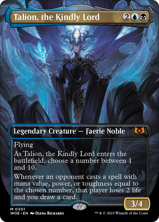 Talion, the Kindly Lord (Borderless Alternate Art) [Wilds of Eldraine] Foil