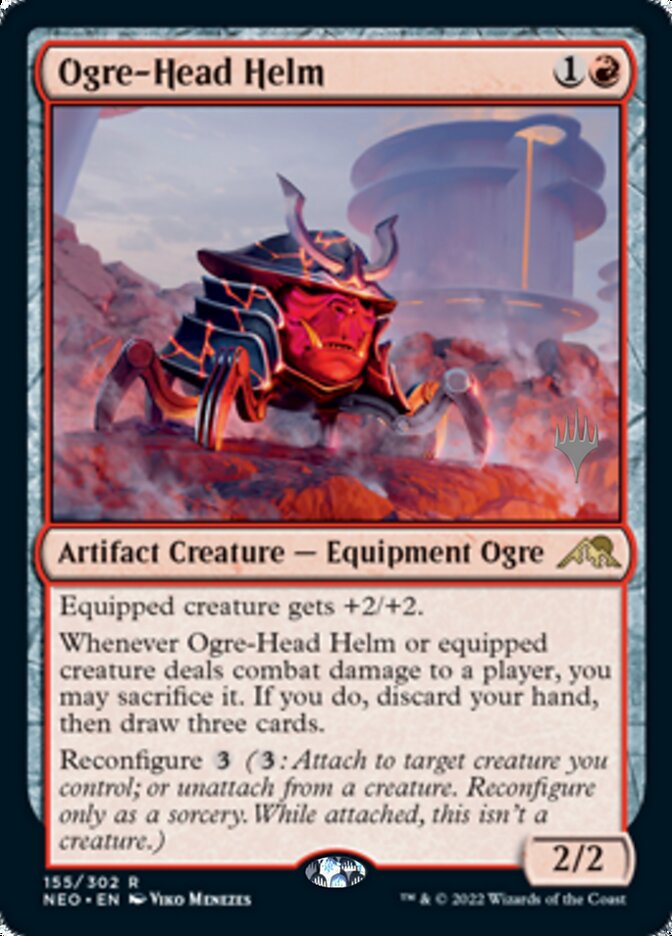 Ogre-Head Helm (Promo Pack) [Kamigawa: Neon Dynasty Promos] | Silver Goblin