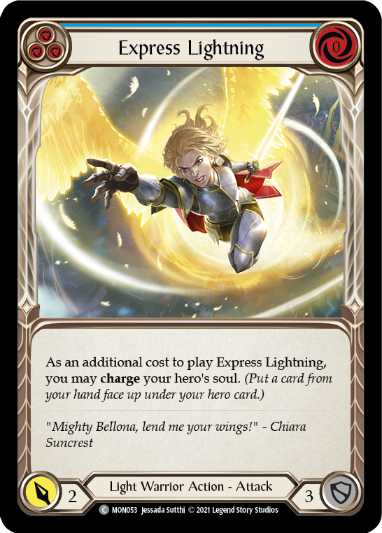 Express Lightning (Blue) [MON053] (Monarch)  1st Edition Normal | Silver Goblin