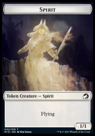 Spirit // Devil Double-Sided Token [Innistrad: Midnight Hunt Tokens] | Silver Goblin