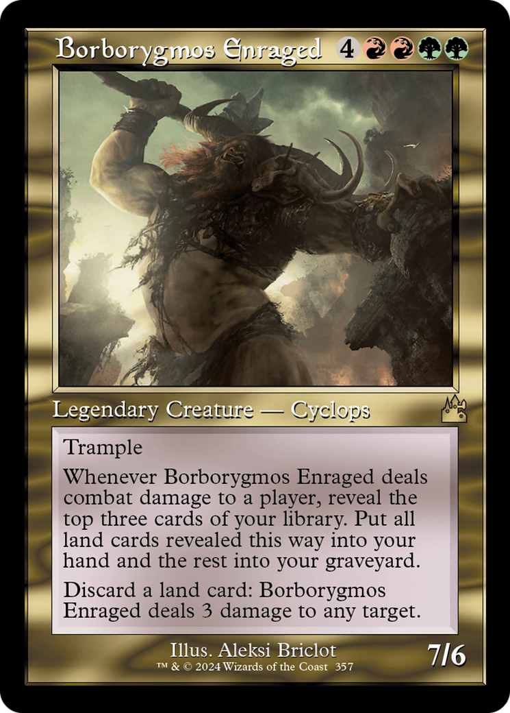 Borborygmos Enraged (Retro Frame) [Ravnica Remastered] Foil