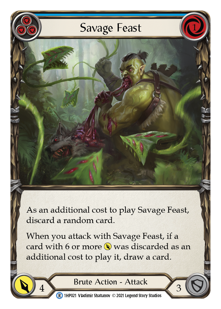 Savage Feast (Blue) [1HP021] (History Pack 1) | Silver Goblin