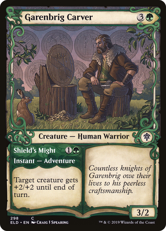 Garenbrig Carver // Shield's Might (Showcase) [Throne of Eldraine] Foil